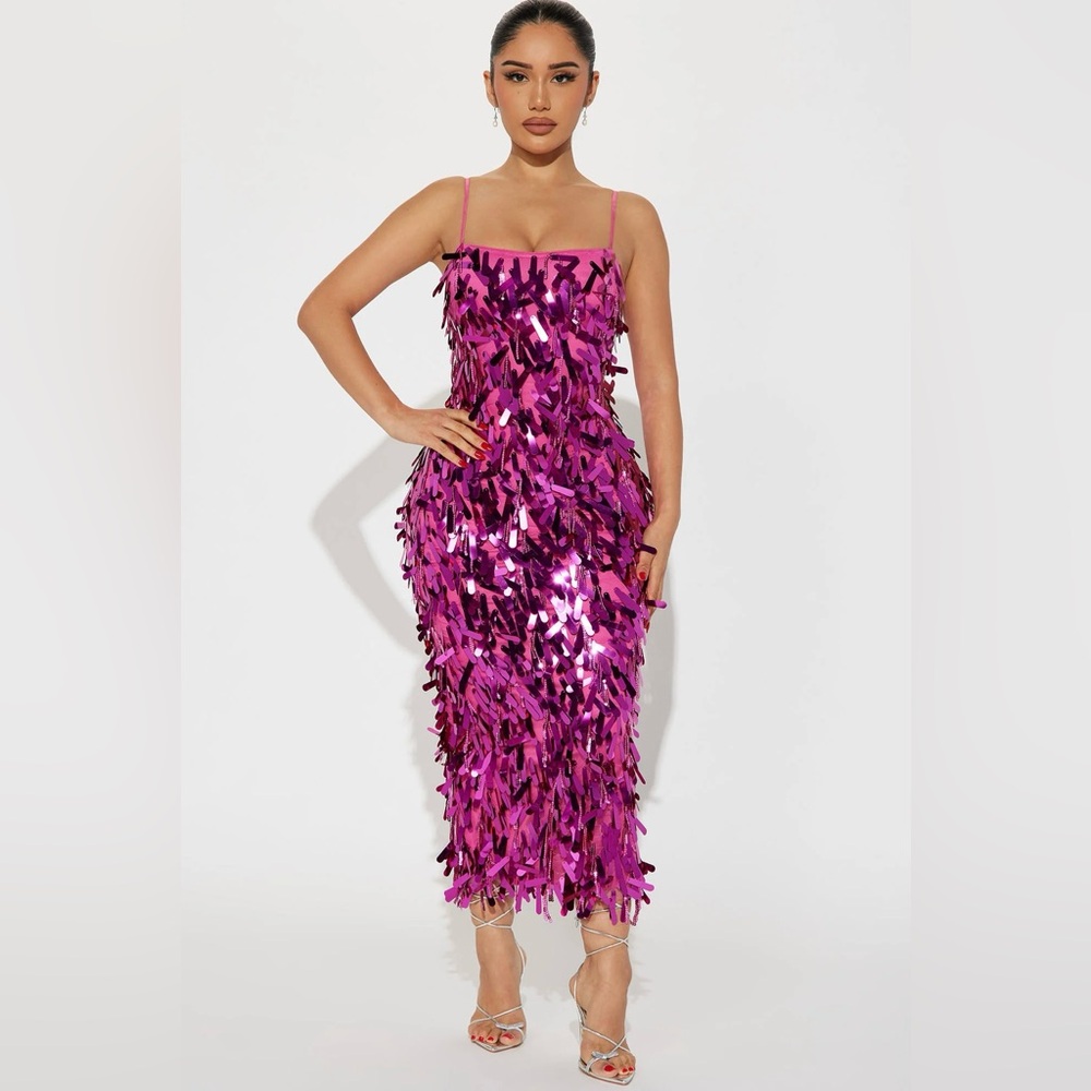 Pink Sequin Dress